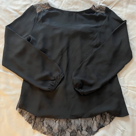 Forever 21 Contemporary Chiffon & Lace Top - Picture 1 of 3